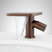 Signature Hardware SH449704ORB Knox Waterfall Single Hole Faucet with Drain Overflow, Oil Rubbed Bronze