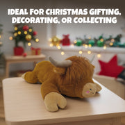 Ready To Hug Jumbo Highland Cow Plush Toy, 40-Inch, Ultra-Soft Shaggy Fur, Brown