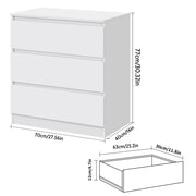 Hommpa F38172 3 Drawers 30