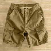 Fishing Life Predator Performance Cargo Shorts, Quick-Dry Polyester, Mid-Rise, Khaki, 32