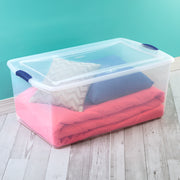 Sterilite 19290404 105 qt. Latch Storage Box (4-Pack)