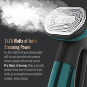 Conair GS107 Turbo Extreme Steam 2-in-1 Steam and Iron with Turbo - Black/Green