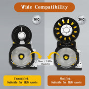 Zelvoro 3D Industrial Filament Respooler Machine, Electric Printer Winder, Yellow