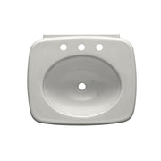 Bancroft Vitreous China Pedestal Sink Basin in White with Overflow Drain