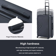 Travelhouse 3 Piece Hardshell Luggage Set with TSA Lock Spinner Wheels