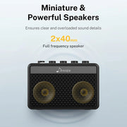 Donner DA-10 Mini Guitar Amp Small Electric Guitar Amplifier 5W Portable for Desktop Practice with a Retro British Tone