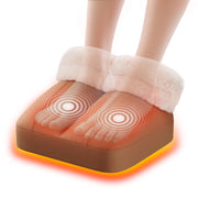 Mynt Foot Warmer with Vibration Massage, Plush Suede and Wool, Fast Heating, Gray, Fits Up to US Size 13