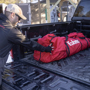 Eskimo Outbreak 850XDP Ice Fishing Shelter, StormShield Insulated Fabric, Dual No-Trip Doors, 7-9 Person, Red/Black, 50850