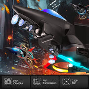 Toy Choi's S152 Brushless RC Plane for Kids Adults, Remote Control Drones Fighter Jet with 6-Axis Gyro, Black