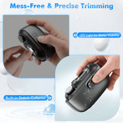 ILAVYO Electric Nail Clippers & Polisher with LED Light, Dual Speed, Rechargeable Nail Trimmer with Debris Storage, Magnetic Cover, Black