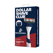 Dollar Shave Club Military Marines 6-Blade Razor Starter Set with Textured Diamond Grip Handle, Pivoting Head, 2 Signature 6 Blade Razors, 95240708