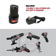 Hyper Tough 80070 Max Brushless 12V 1/4-inch Cordless Die Grinder with 1.5AH Lithium-Ion Battery and Charger