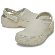 Crocs Classic Crafted Canvas Clogs, Lightweight Breathable, Stucco, Unisex Size 6 Women/4 Men, 211354-160