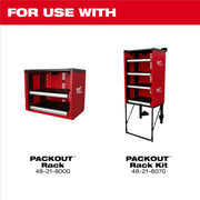 Milwaukee 48-21-8040 PACKOUT Rack Drawer, Steel, Adjustable Height, Secure Locking, Black