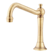 Signature Hardware Marceau Deck Mounted Roman Tub Filler Faucet with Multi-Function Hand Shower, Aged Brass, Double Handle, SHMA441010