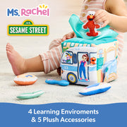 Spin Master Ltd Ms. Rachel Sesame Street Surprise Learning Box with Plush Elmo and Ms. Rachel, Soft Fabric, Interactive Early Developmental Toy for Ages 3 Months+