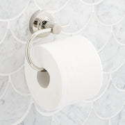 Signature Hardware Lexia Wall-Mounted Toilet Paper Holder Polished Nickel
