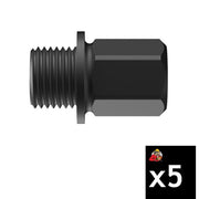 Milwaukee Small Thread Adapters for QUIK-LOK Hole Saw Arbor, 1/2 in Shank, Steel, Pack of 5, 150942