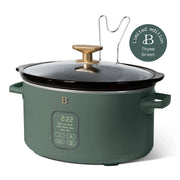 Beautiful 19388 6 Qt Programmable Slow Cooker, Thyme Green