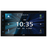 JVC KW-V660BT Double-Din in-Dash DVD Receiver 6.8-inch with Bluetooth Apple Carplay Android Auto and SiriusXM Ready
