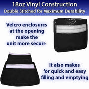 Moose Supply Vinyl Sand Bags, Heavy-Duty 18-Ounce Vinyl, Black, 21