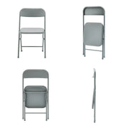 Mainstays MSD536129013015 5-Piece Resin Card Folding Table and Four Folding Chairs Set, Gray