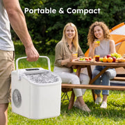 Simzlife ZX-IM-06B Countertop Ice Maker, 26 lbs Daily Capacity, White