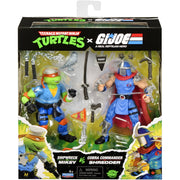 Playmates Teenage Mutant Ninja Turtles x G.I. Joe Shipwreck x Mikey vs Cobra Commander x Shredder 2-Pack Action Figures, Multicolor