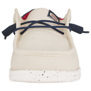 HEYDUDE Wally Funk Americana Canvas Shoes for Men - Off White - 10M