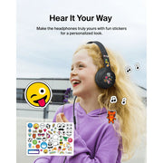 Belkin SoundForm Mini Kids Wired On-Ear Headphones with USB-C to 3.5mm Dongle, Built-In Microphone, 85dB Volume Limiter, Adjustable Fit, Black, AUD010fqBK