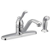 Moen Banbury Kitchen Faucet, Chrome, Single Handle, 1.5 GPM, Includes Side Spray, 7051