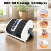 BAOKALER Shiatsu Foot and Calf Massager with Heat, Air Compression, Adjustable Intensity, Portable, White
