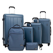 Tripcomp TR2006 3 Piece Luggage Sets, Hardside Carry On Luggage Purplish Blue