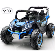 Osoeri 24V Kids Ride On Car UTV, 7Ah Remote Control Ride On Toys for 3-8 Years, Blue - Bluetooth Enabled
