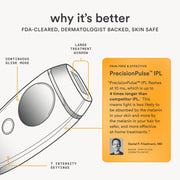 Nood Flasher 2.0 IPL Laser Hair Removal Device, Pain-Free Permanent Results, Matte Black, Corded KCA423