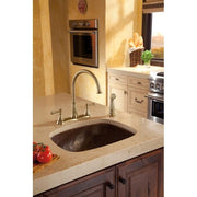 Delta Faucet 2497LF-PN Two Handle Kitchen Faucet with Spray, Polished Nickel