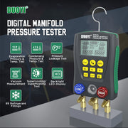DUOYI DY517A Digital HVAC Manifold Gauge Kit with Dual Sensors, Backlit Display, Compatible with 89 Refrigerants including R123 and R134A, 6.86 lb, MCD11027