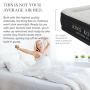 King Koil KK20C5BK29322 Luxury Full Size Plush Pillow Top Air Mattress with Built-in High-Speed Pump - Waterproof, Durable, 20