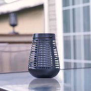 PIC FLPT Portable Outdoor Insect Killer Zapper with LED Flame Effect, Black