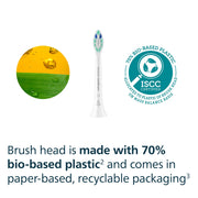 Philips Sonicare Optimal Plaque Control Replacement Toothbrush Heads with BrushSync Technology, White, 4-Pack