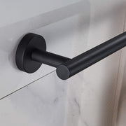 Marmolux Acc 5-Piece Matte Black Bathroom Hardware Set, SUS 304 Stainless Steel, Wall Mounted Towel Bars, Towel Ring, Toilet Paper Holder, Towel Hook, MA-S911-5BK
