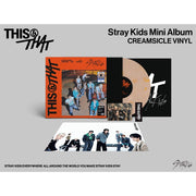JYP Entertainment Stray Kids THIS & THAT Creamsicle Vinyl Record, Korean English Tracks, Exclusive Edition