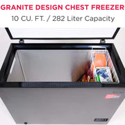 Frigidaire 10.0 Cu. ft. Chest Freezer, Granite Design