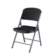 Lifetime 80187 Classic Commercial Folding Chair, Black with Gray Frame, 4 Pack