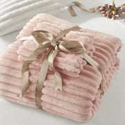 Regency Heights Fluffy Ribbed Plush Comforter Set, Blue Ombre, Full/Queen, 3-Piece
