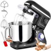 Uhomepro 8.5QT Stand Mixer for Home Commercial, 6+0+P-Speed Tilt-Head 660W Kitchen Dough Mixer, LED Display Electric Cake Mixer With Dough Hook, Beater, Egg Whisk, Spatula, Dishwasher Safe, Black