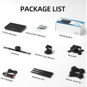 ERapta Wireless Backup Camera System, 1080P HD with IR Night Vision, 7 Inch LCD Monitor, IP69K Waterproof, Dual Video Channels, WRMAWT7