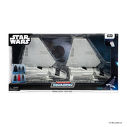 Jazwares Star Wars Micro Galaxy Squadron Imperial Shuttle Battle Pack, Two 7-Inch Vehicles with Movable Wings and Cannons, Six 1-Inch Articulated Micro Figures, Gray, SWJ0546