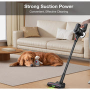 MOOSOO Busybudy Cordless Vacuum Cleaner with Pet Brush, Stick Vacuum Cleaner Cordless with Anti-Tangle Brus