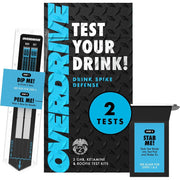 Overdrive Defense Drink Spike Home Test Kit, 2 Pack - Fast Results in 5 Minutes